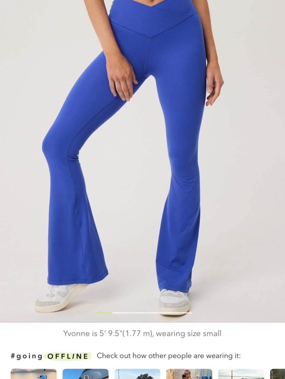 OFFLINE By Aerie Real Me High Waisted Crossover Flare Legging XS Short